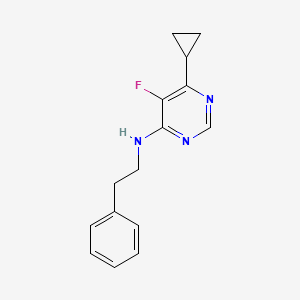 molecular formula C15H16FN3 B2516043 6-Cyclopropyl-5-fluoro-N-(2-phenylethyl)pyrimidin-4-amine CAS No. 2415555-59-6