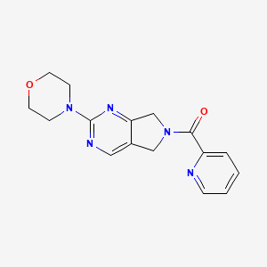 molecular formula C16H17N5O2 B2516044 (2-morpholino-5H-pyrrolo[3,4-d]pyrimidin-6(7H)-yl)(pyridin-2-yl)methanone CAS No. 2034273-02-2
