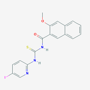 molecular formula C18H14IN3O2S B251605 N-[(5-iodopyridin-2-yl)carbamothioyl]-3-methoxynaphthalene-2-carboxamide 