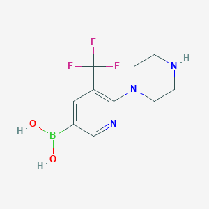 (6-(Piperazin-1-yl)-5-(trifluoromethyl)pyridin-3-yl)boronic acid