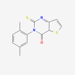 molecular formula C14H12N2OS2 B2516058 3-(2,5-Dimethyl-phenyl)-2-thioxo-2,3-dihydro-1H-thieno[3,2-d]pyrimidin-4-one CAS No. 1153934-98-5