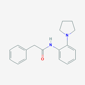 2-phenyl-N-(2-pyrrolidin-1-ylphenyl)acetamide