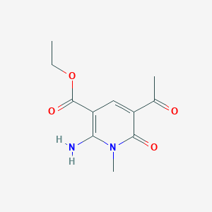 molecular formula C11H14N2O4 B2516060 Ethyl 5-acetyl-6-hydroxy-2-imino-1-methyl-1,2-dihydropyridine-3-carboxylate CAS No. 852388-82-0