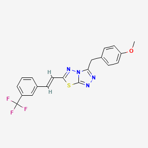 (E)-3-(4-methoxybenzyl)-6-(3-(trifluoromethyl)styryl)-[1,2,4]triazolo[3,4-b][1,3,4]thiadiazole