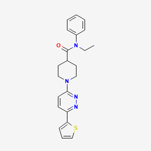 molecular formula C22H24N4OS B2516064 N-乙基-N-苯基-1-(6-(噻吩-2-基)吡哒嗪-3-基)哌啶-4-甲酰胺 CAS No. 1105233-38-2