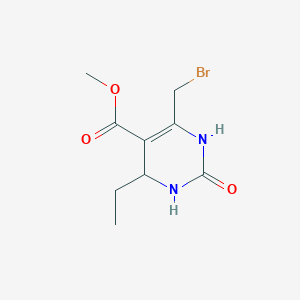 molecular formula C9H13BrN2O3 B2516067 Methyl 6-(bromomethyl)-4-ethyl-2-oxo-1,2,3,4-tetrahydropyrimidine-5-carboxylate CAS No. 890091-54-0