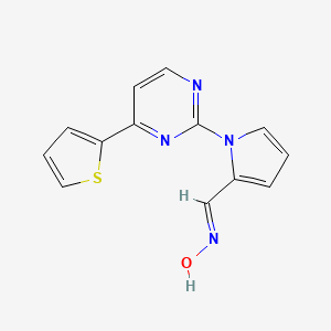 1-[4-(2-thienyl)-2-pyrimidinyl]-1H-pyrrole-2-carbaldehyde oxime