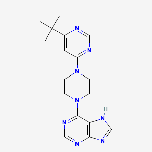 6-[4-(6-Tert-butylpyrimidin-4-yl)piperazin-1-yl]-7H-purine