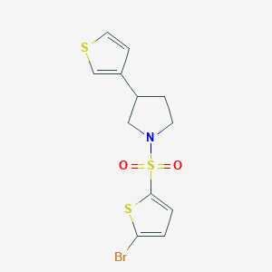 1-((5-Bromothiophen-2-yl)sulfonyl)-3-(thiophen-3-yl)pyrrolidine