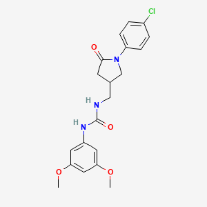 1-((1-(4-Chlorophenyl)-5-oxopyrrolidin-3-yl)methyl)-3-(3,5-dimethoxyphenyl)urea