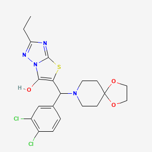 5-((3,4-Dichlorophenyl)(1,4-dioxa-8-azaspiro[4.5]decan-8-yl)methyl)-2-ethylthiazolo[3,2-b][1,2,4]triazol-6-ol