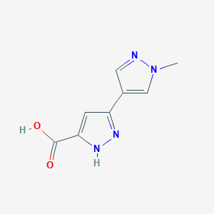 molecular formula C8H8N4O2 B2516087 1'-Methyl-2H,1'H-[3,4']bipyrazolyl-5-carboxylic acid CAS No. 1030620-65-5