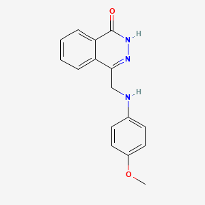 molecular formula C16H15N3O2 B2516089 4-((4-甲氧基苯胺基)甲基)-1(2H)-酞嗪酮 CAS No. 303995-62-2