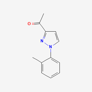 molecular formula C12H12N2O B2516095 1-[1-(2-甲基苯基)吡唑-3-基]乙酮 CAS No. 2408958-47-2