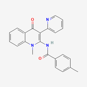 4-methyl-N-(1-methyl-4-oxo-3-(pyridin-2-yl)-1,4-dihydroquinolin-2-yl)benzamide