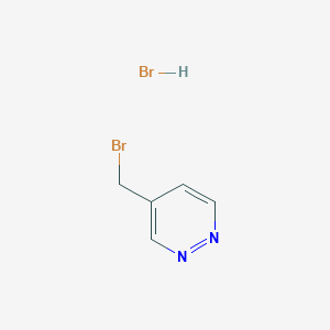 molecular formula C5H6Br2N2 B2516101 4-(Bromomethyl)pyridazine hydrobromide CAS No. 2244592-13-8