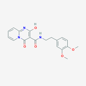 molecular formula C19H19N3O5 B2516103 N-(3,4-dimethoxyphenethyl)-2-hydroxy-4-oxo-4H-pyrido[1,2-a]pyrimidine-3-carboxamide CAS No. 886900-37-4