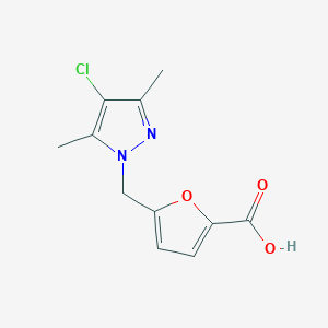 5-[(4-Chloro-3,5-dimethyl-1H-pyrazol-1-yl)methyl]-2-furoic acid