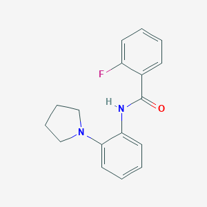 2-fluoro-N-[2-(pyrrolidin-1-yl)phenyl]benzamide