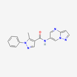 5-methyl-1-phenyl-N-(pyrazolo[1,5-a]pyrimidin-6-yl)-1H-pyrazole-4-carboxamide