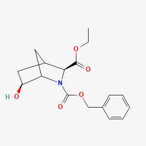 molecular formula C17H21NO5 B2516127 Racemic-(1S,3S,4R,6S)-2-Benzyl 3-Ethyl 6-Hydroxy-2-Azabicyclo[2.2.1]Heptane-2,3-Dicarboxylate CAS No. 1445949-65-4