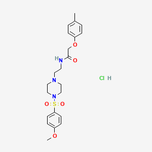 N-(2-(4-((4-methoxyphenyl)sulfonyl)piperazin-1-yl)ethyl)-2-(p-tolyloxy)acetamide hydrochloride