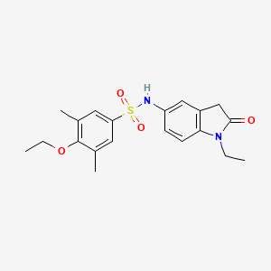 4-ethoxy-N-(1-ethyl-2-oxoindolin-5-yl)-3,5-dimethylbenzenesulfonamide