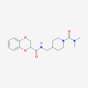 4-((2,3-dihydrobenzo[b][1,4]dioxine-2-carboxamido)methyl)-N,N-dimethylpiperidine-1-carboxamide