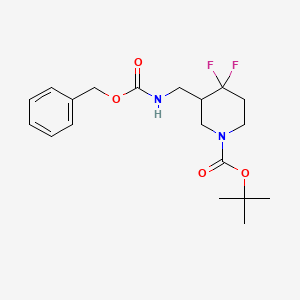 Tert-butyl 3-((benzyloxycarbonylamino)methyl)-4,4-difluoropiperidine-1-carboxylate