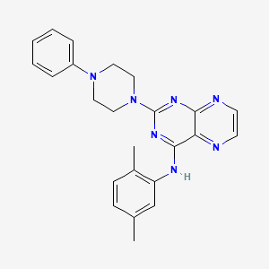 N-(2,5-dimethylphenyl)-2-(4-phenylpiperazin-1-yl)pteridin-4-amine