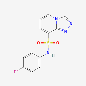 molecular formula C12H9FN4O2S B2516169 N-(4-fluorophenyl)[1,2,4]triazolo[4,3-a]pyridine-8-sulfonamide CAS No. 1359604-46-8