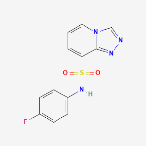 molecular formula C12H9FN4O2S B2516169 N-(4-fluorofenil)-[1,2,4]triazolo[4,3-a]piridina-8-sulfonamida CAS No. 1359604-46-8