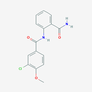 molecular formula C15H13ClN2O3 B251617 N-(2-carbamoylphenyl)-3-chloro-4-methoxybenzamide 