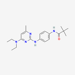 molecular formula C20H29N5O B2516170 N-(4-((4-(diethylamino)-6-methylpyrimidin-2-yl)amino)phenyl)pivalamide CAS No. 923140-37-8