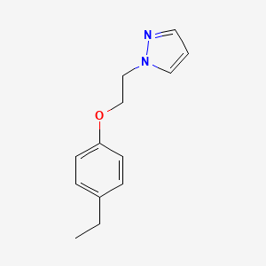 molecular formula C13H16N2O B2516172 4-乙基苯基 2-(1H-吡唑-1-基)乙基醚 CAS No. 956204-47-0