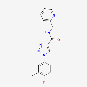 1-(4-fluoro-3-methylphenyl)-N-(pyridin-2-ylmethyl)-1H-1,2,3-triazole-4-carboxamide