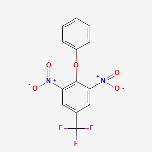 molecular formula C13H7F3N2O5 B2516175 1,3-Dinitro-2-phenoxy-5-(trifluoromethyl)benzene CAS No. 17811-45-9