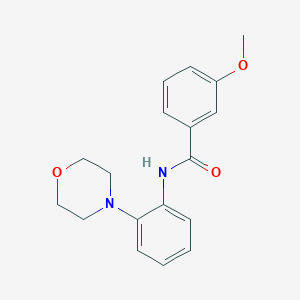 molecular formula C18H20N2O3 B251624 3-methoxy-N-[2-(4-morpholinyl)phenyl]benzamide 