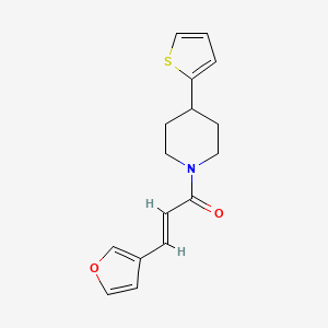 molecular formula C16H17NO2S B2516243 (E)-3-(furan-3-yl)-1-(4-(thiophen-2-yl)piperidin-1-yl)prop-2-en-1-one CAS No. 1798419-08-5