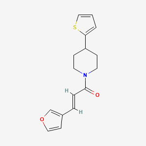 (2E)-3-(furan-3-yl)-1-[4-(thiophen-2-yl)piperidin-1-yl]prop-2-en-1-one