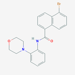 molecular formula C21H19BrN2O2 B251625 5-bromo-N-[2-(4-morpholinyl)phenyl]-1-naphthamide 