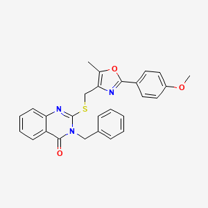 3-benzyl-2-(((2-(4-methoxyphenyl)-5-methyloxazol-4-yl)methyl)thio)quinazolin-4(3H)-one