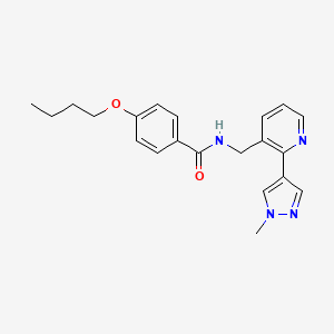 4-butoxy-N-((2-(1-methyl-1H-pyrazol-4-yl)pyridin-3-yl)methyl)benzamide