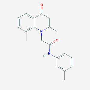 molecular formula C20H20N2O2 B2516266 2-(2,8-dimethyl-4-oxoquinolin-1(4H)-yl)-N-(m-tolyl)acetamide CAS No. 500195-11-9