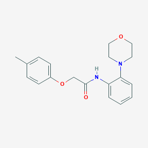 molecular formula C19H22N2O3 B251627 2-(4-methylphenoxy)-N-[2-(4-morpholinyl)phenyl]acetamide 