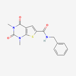 N-benzyl-1,3-dimethyl-2,4-dioxo-1,2,3,4-tetrahydrothieno[2,3-d]pyrimidine-6-carboxamide