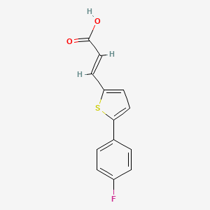 molecular formula C13H9FO2S B2516284 3-[5-(4-Fluorophenyl)thiophen-2-yl]prop-2-enoic acid CAS No. 929975-30-4