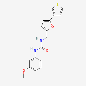 molecular formula C17H16N2O3S B2516295 1-(3-Methoxyphenyl)-3-((5-(thiophen-3-yl)furan-2-yl)methyl)urea CAS No. 2034341-52-9