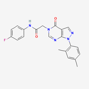 2-[1-(2,4-dimethylphenyl)-4-oxopyrazolo[3,4-d]pyrimidin-5-yl]-N-(4-fluorophenyl)acetamide