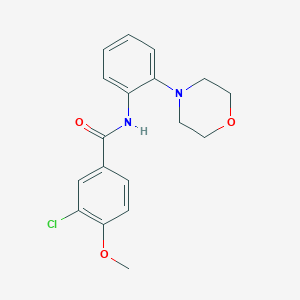 molecular formula C18H19ClN2O3 B251630 3-chloro-4-methoxy-N-(2-morpholin-4-ylphenyl)benzamide 